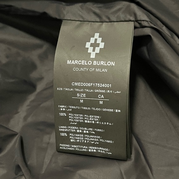 EUC Men’s Medium Marcelo Burlon County Of Milan Hooded Snake Print Down Jacket - Picture 14 of 16